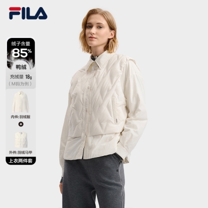 FILA CORE LIFESTYLE WHITE Women 2-piece Down Jacket