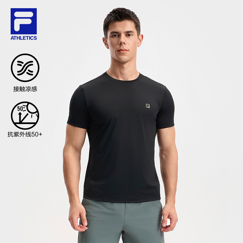 FILA CORE ATHLETICS FITNESS MEN Men Short Sleeve T-shirt (Black)