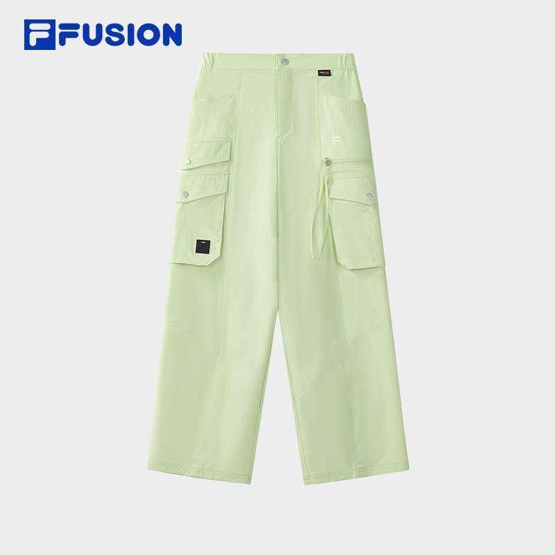FILA FUSION  WORKWEAR METRO PORTAL Women Woven Pants (Black / Light Green)