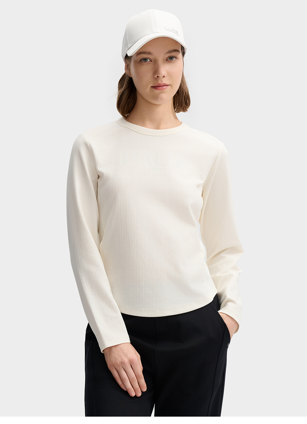 FILA CORE LIFESTYLE WHITE LINE THE GALLERIA VITTORIO EMANUELE II Women Sweatshirt (Ash)