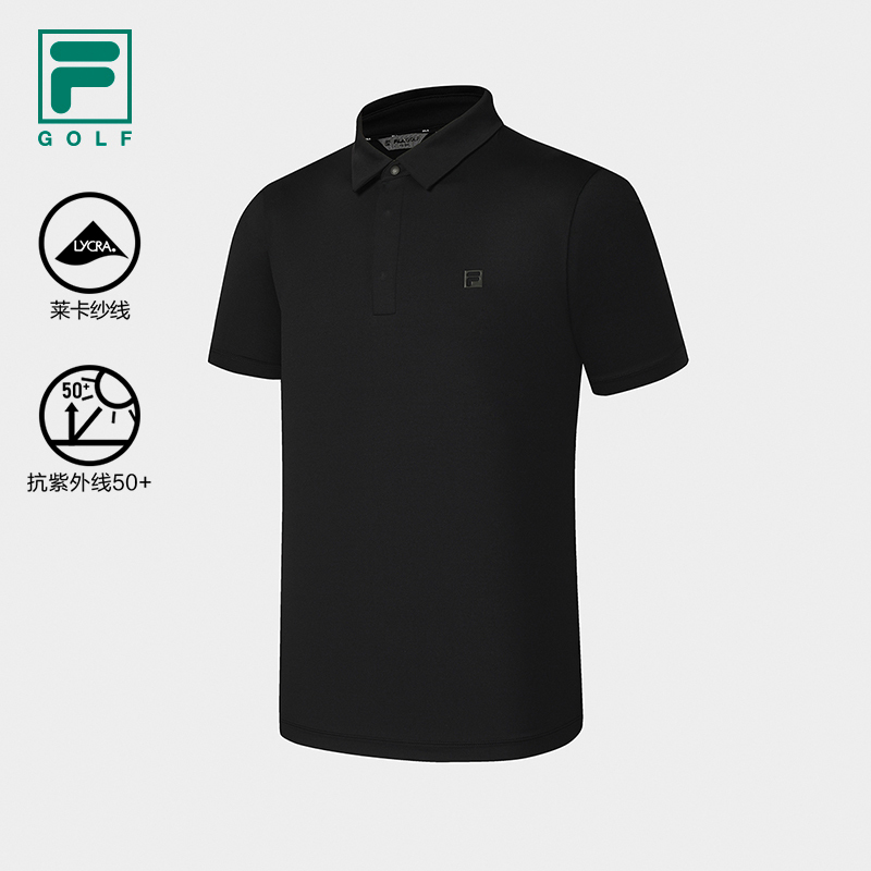 FILA CORE ATHLETICS GOLF ELITE GOLF CLUB Men Short Sleeve Polo (Black / Olive Green)
