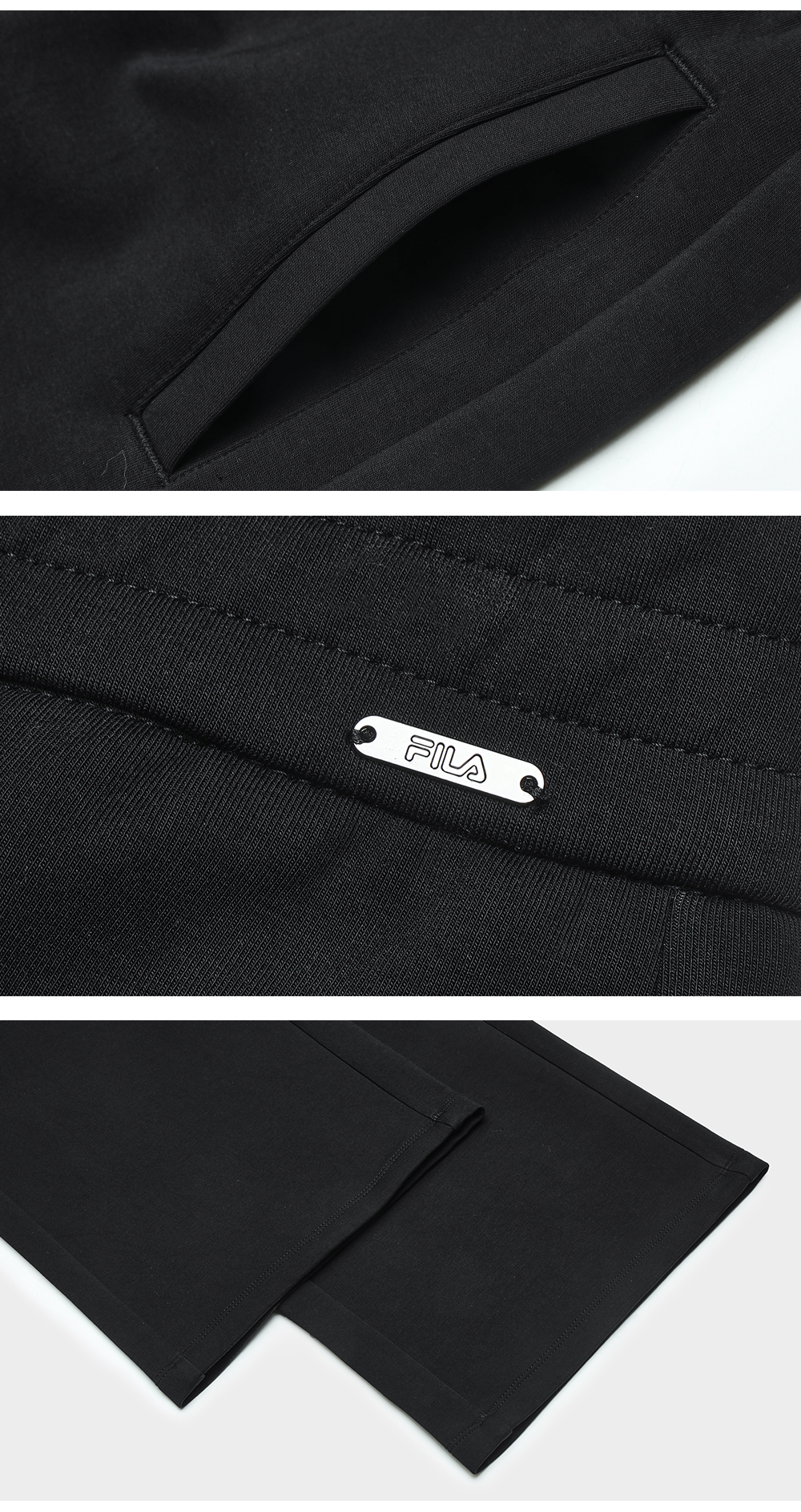 FILA CORE LIFESTYLE WHITE MILAN DESIGN WEEK Women Knit Pants (Black)