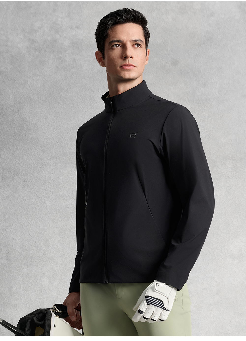FILA CORE ATHLETICS GOLF ELITE GOLF CLUB Men Woven Top (Black)