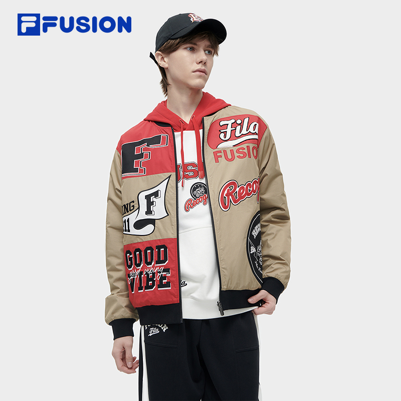 [ CNY Collection ]FILA FUSION  INLINE CULTURE Chinese New Year Men's Woven Top in Brown