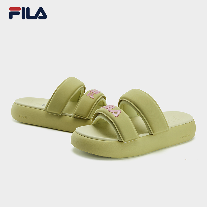 FILA CORE DONUT FASHION MODERNO Women's Slippers (Multi-Colors Available: White/Cream-White/Green)