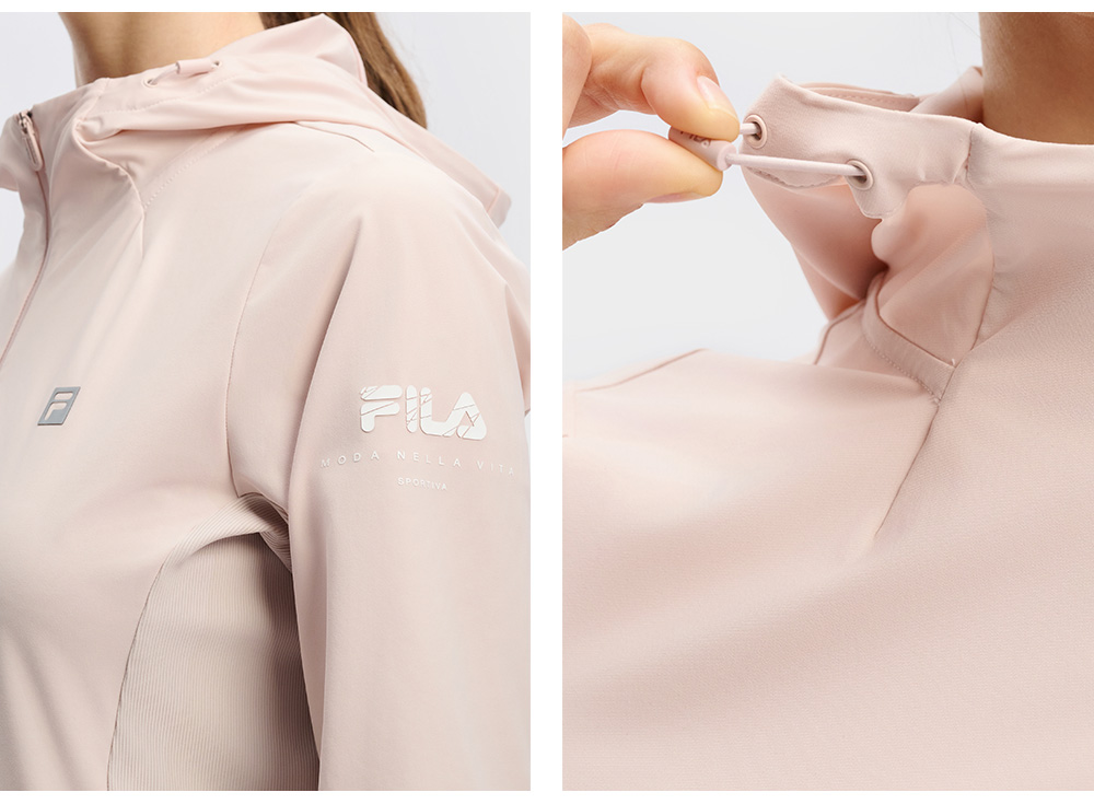 FILA CORE ATHLETICS BLACK Women Knit Top (Black / Pink)
