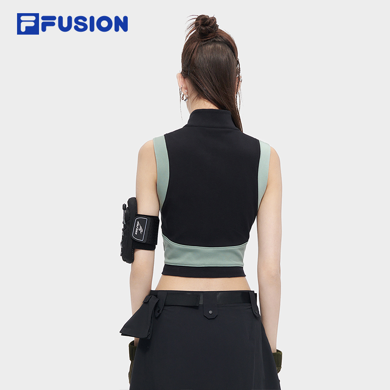 FILA FUSION INLINE URBAN TECH Women Cotton Vest in Green