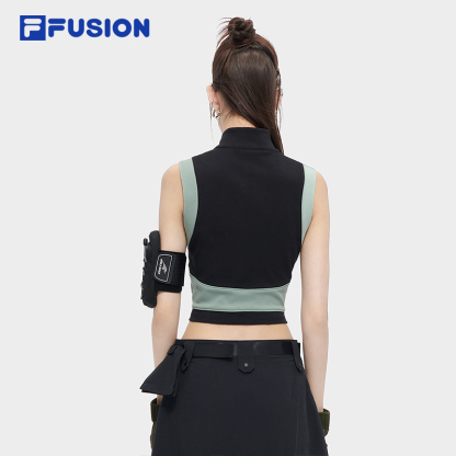 FILA FUSION INLINE URBAN TECH Women Cotton Vest in Green