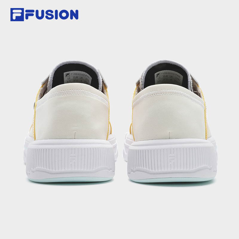 FILA FUSION POP III SE FUSION SKATEBOARDING Women's Lifestyle Sneakers (Black / White / Yellow Shoes)