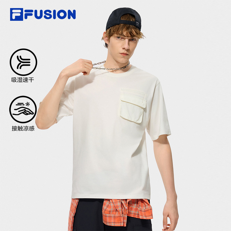 FILA FUSION INLINE Men Knitted Short Sleeve Top