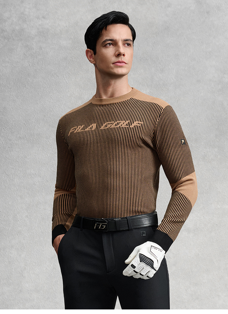 【Xulongyi】FILA CORE GOLF Men Knit Sweater in Brown