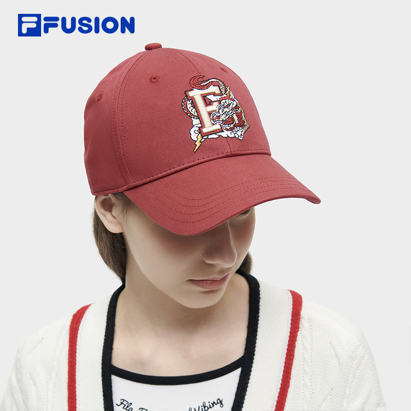 FILA FUSION LIFE CNY Dragon Chinese New Year CLASSICS Unisex Baseball Cap in Red