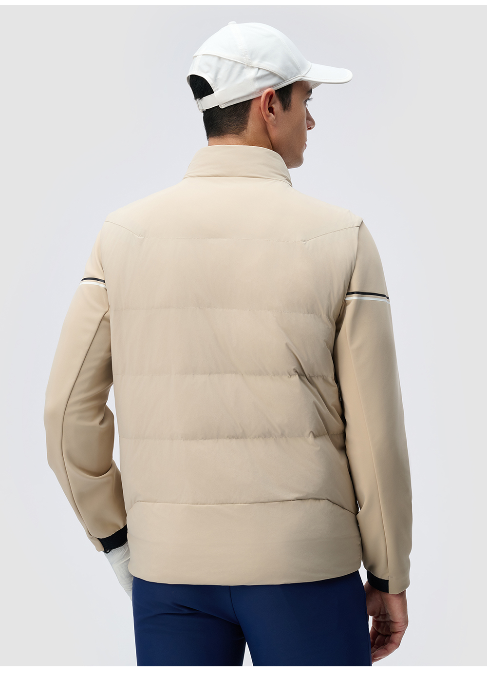 FILA CORE ATHLETICS SLOPS TO FIELD Men 2-piece Down Jacket (Light Khaki)