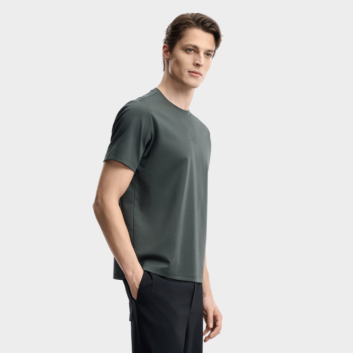 FILA MEN'S WHITE Knitted Short Sleeve Top