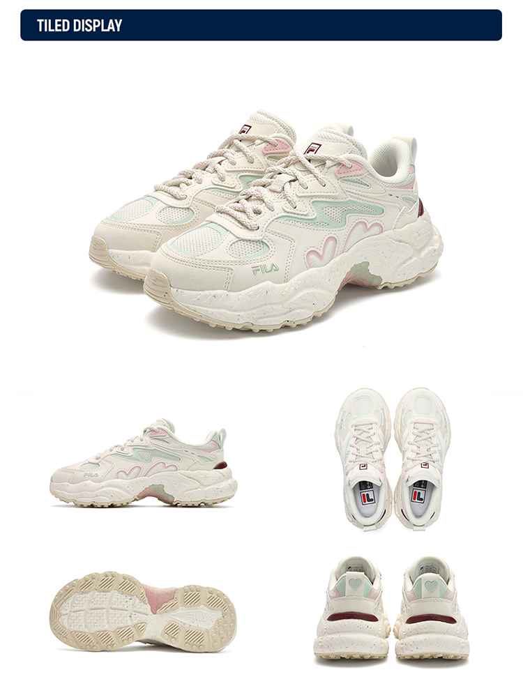 [ Valentine's Day ] FILA CORE FERN V-DAY FASHION MODERNO Womens Sneakers in Pink