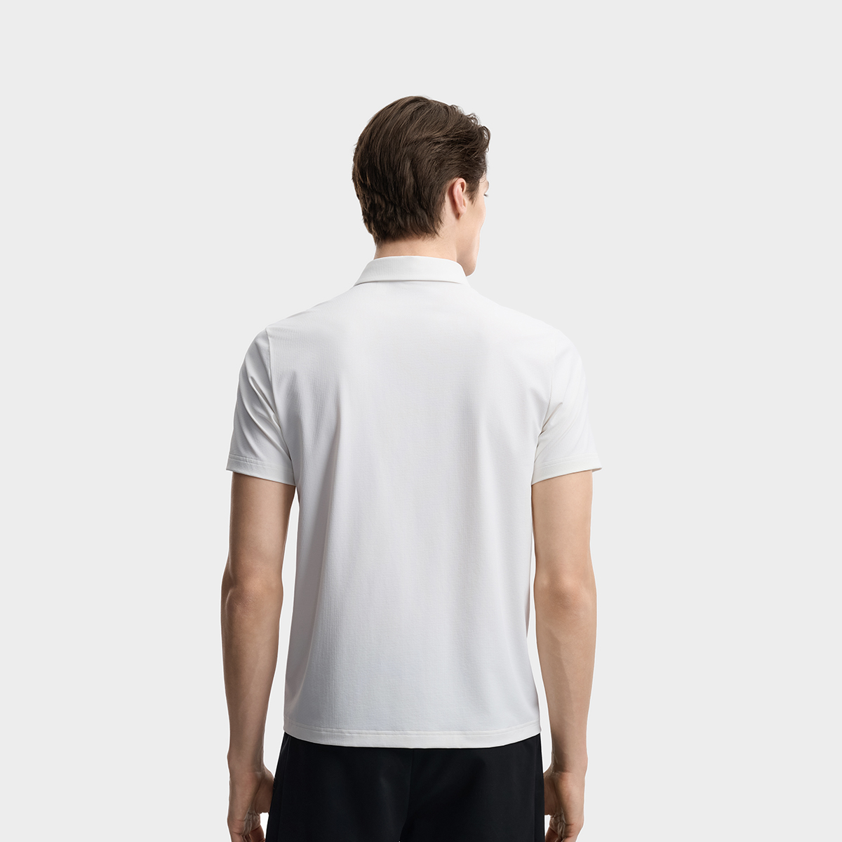 FILA MEN'S WHITE Knitted Short Sleeve Polo Shirt