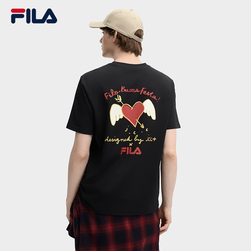 FILA CORE LIFESTYLE ORIGINALE FILA SOPHEY Unisex Short Sleeves T-Shirt (Black / Red / White) - Unisex