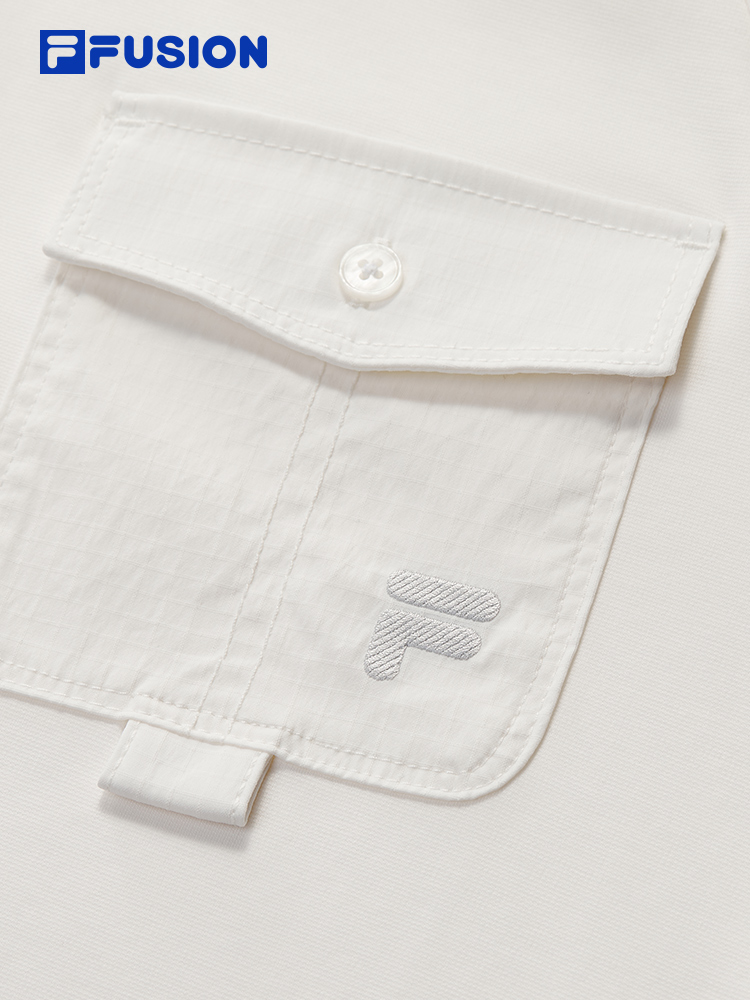 FILA FUSION  WORKWEAR METRO PORTAL Women Short Sleeve Polo (White)