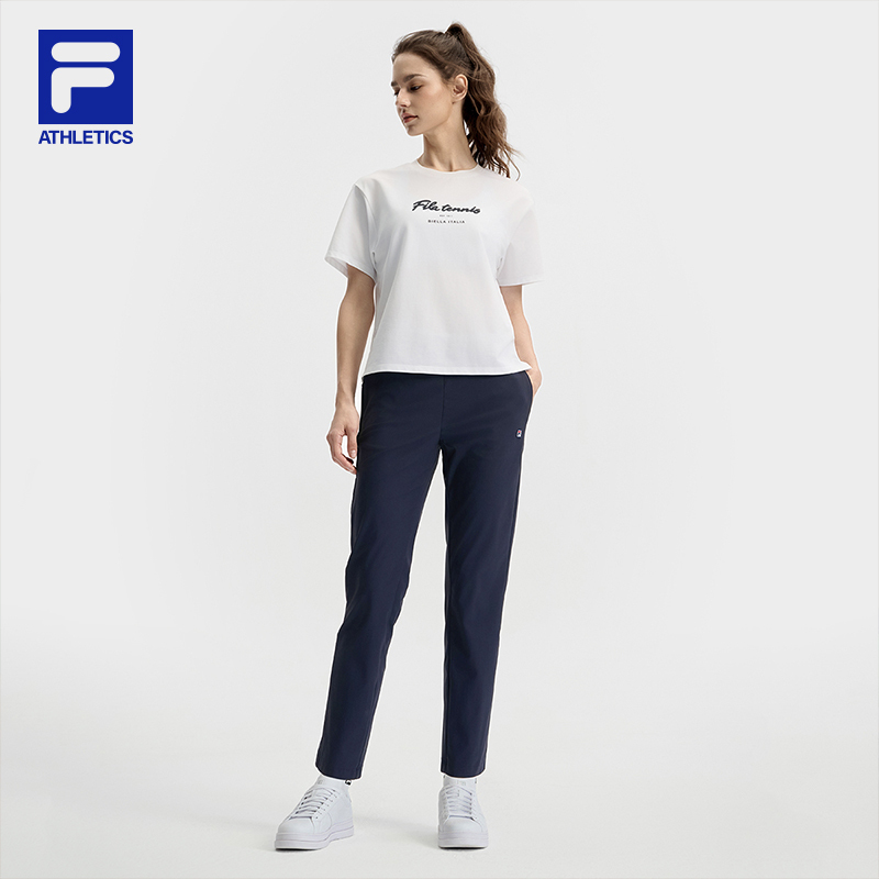 FILA CORE ATHLETICS TENNIS BOUNCY COURT Women Knit Pants (Navy)