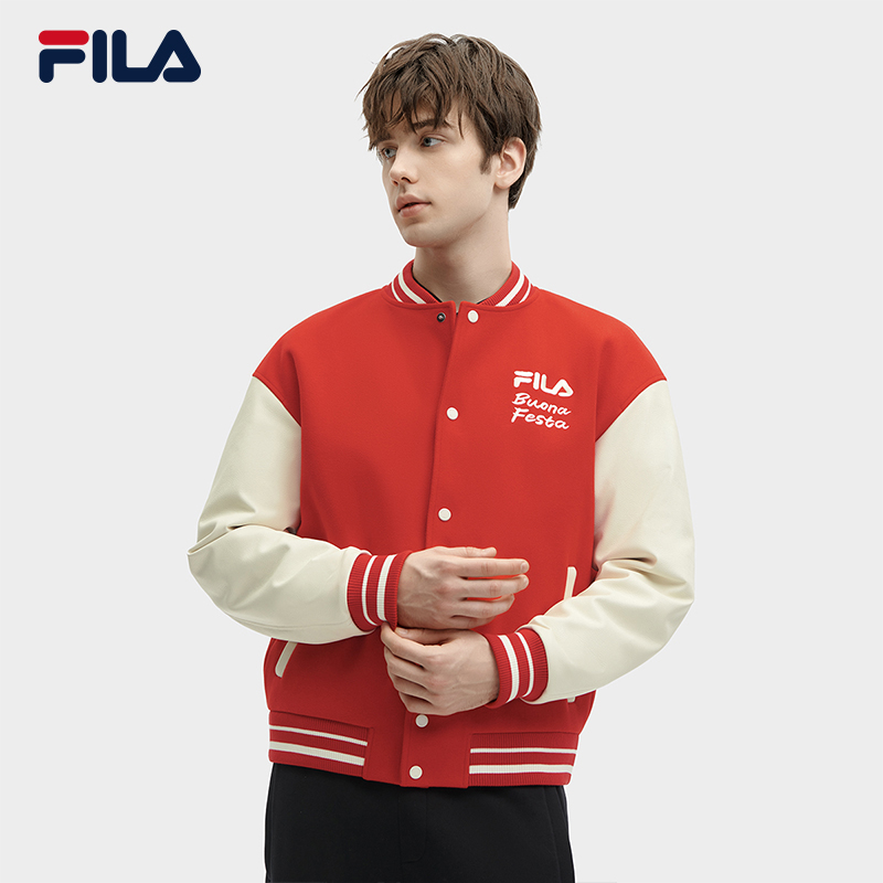 FILA CORE CNY WHITE LINE ORIGINALE Men's Cotton Suit in Red Chinese New Year