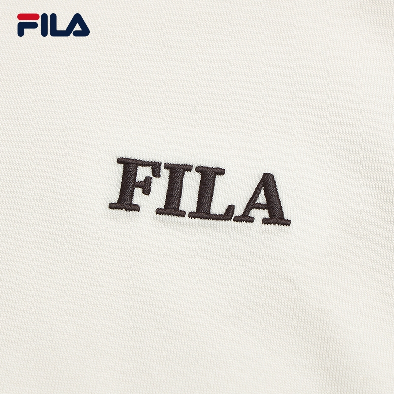 FILA CORE Women ORIGINALE Knitted Short Sleeve Top IVORY
