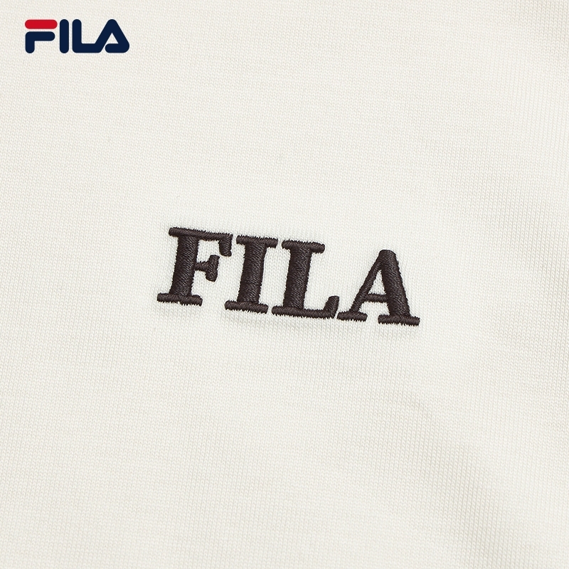 FILA CORE Women ORIGINALE Knitted Short Sleeve Top IVORY