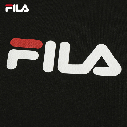 FILA CORE Men ORIGINALE Knitted Short Sleeve Top BLACK