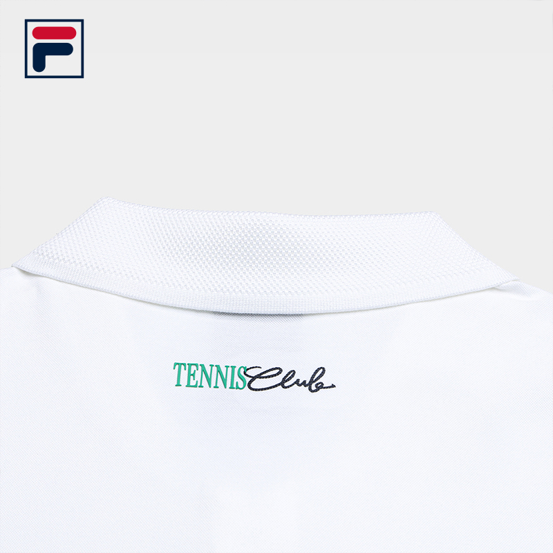 FILA CORE Men's TENNIS Short Sleeve Polo in White