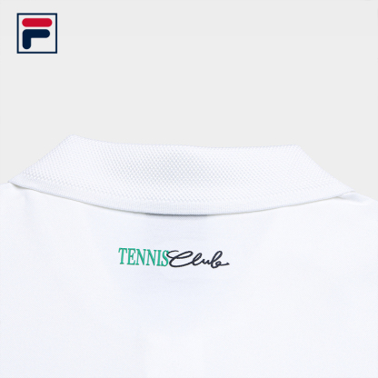 FILA CORE Men's TENNIS Short Sleeve Polo in White