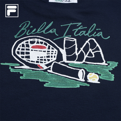 FILA CORE Women's TENNIS ATHLETICS Short Sleeve Top in Dark Blue