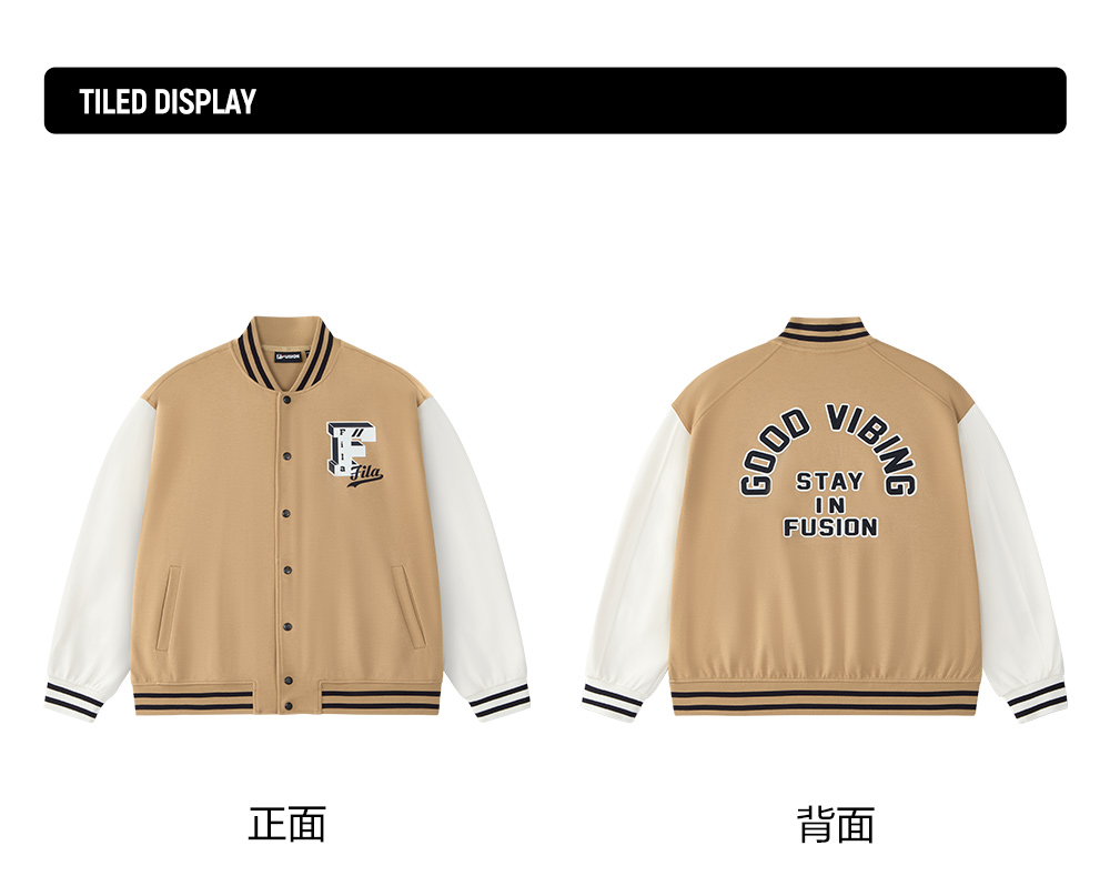 FILA FUSION INLINE CULTURE 2 CAMPUS RHAPSODY Unisex Bomber Jacket (Matcha Khaki)