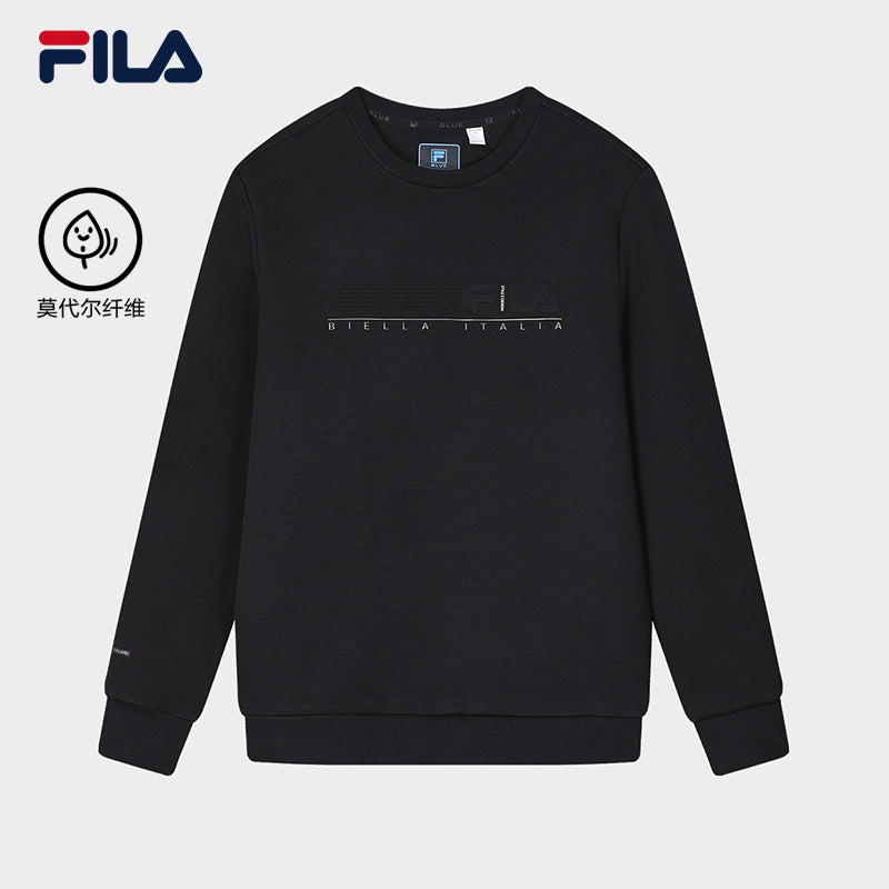 FILA CORE EAST HAMPTON WHITE LINE BLUE Men's Pullover Sweater in Black