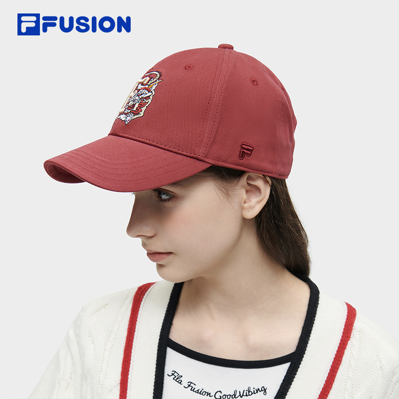 FILA FUSION LIFE CNY Dragon Chinese New Year CLASSICS Unisex Baseball Cap in Red
