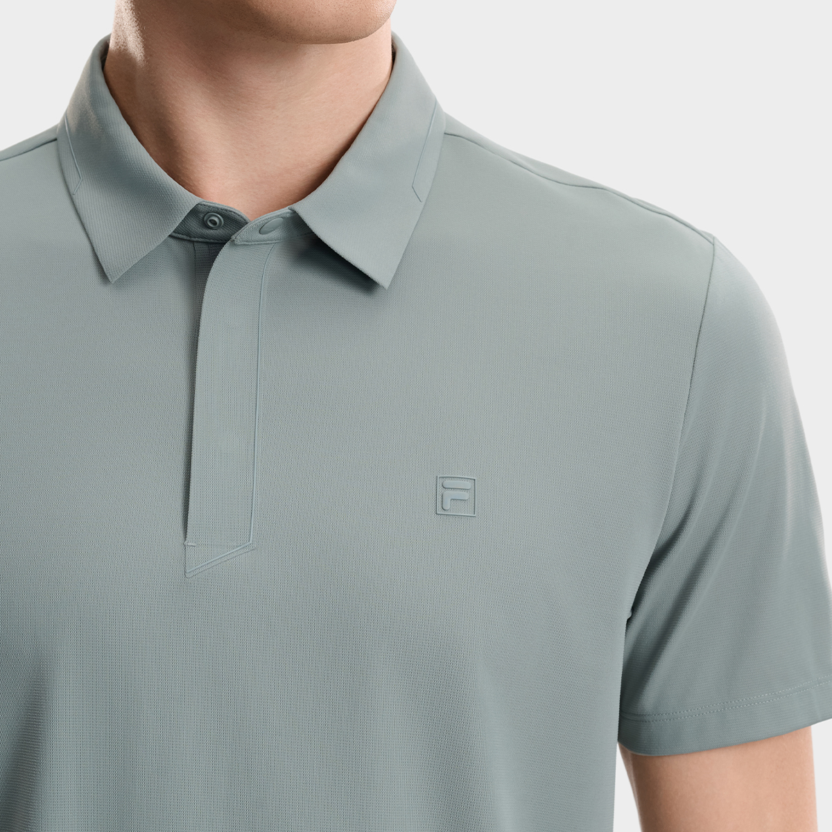 FILA Men Knitted Short Sleeve Polo Shirt