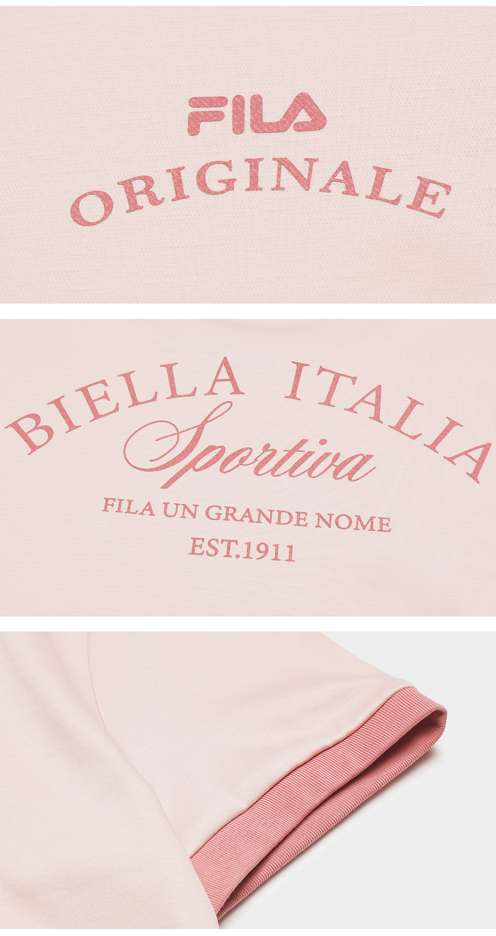 FILA CORE LIFESTYLE ORIGINALE DREAMS ON THE COURT Women Short Sleeves T-Shirt (Black / Pink / White)