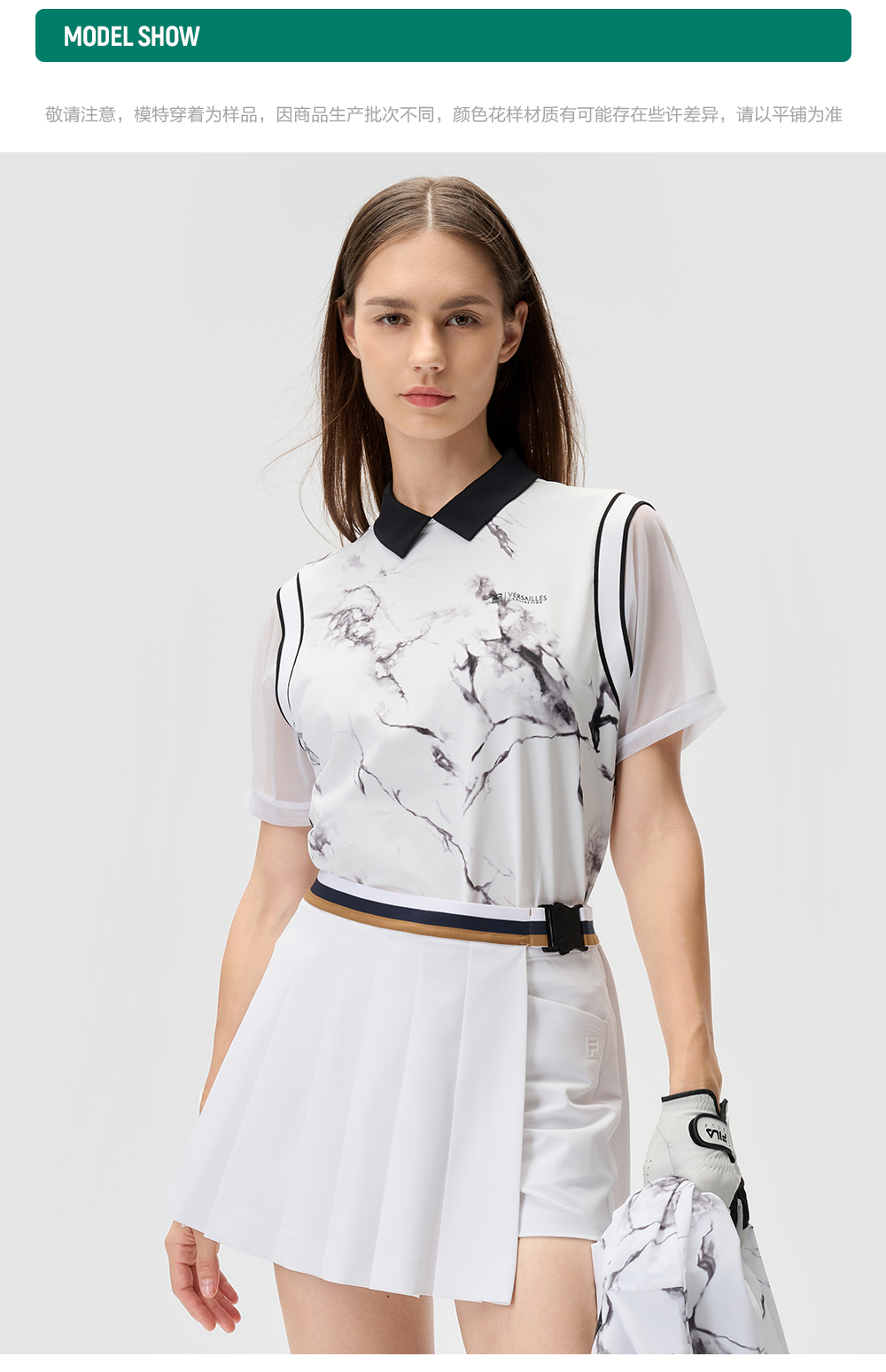 FILA CORE ATHLETICS GOLF2 Women Short Sleeve Polo (Full Print)