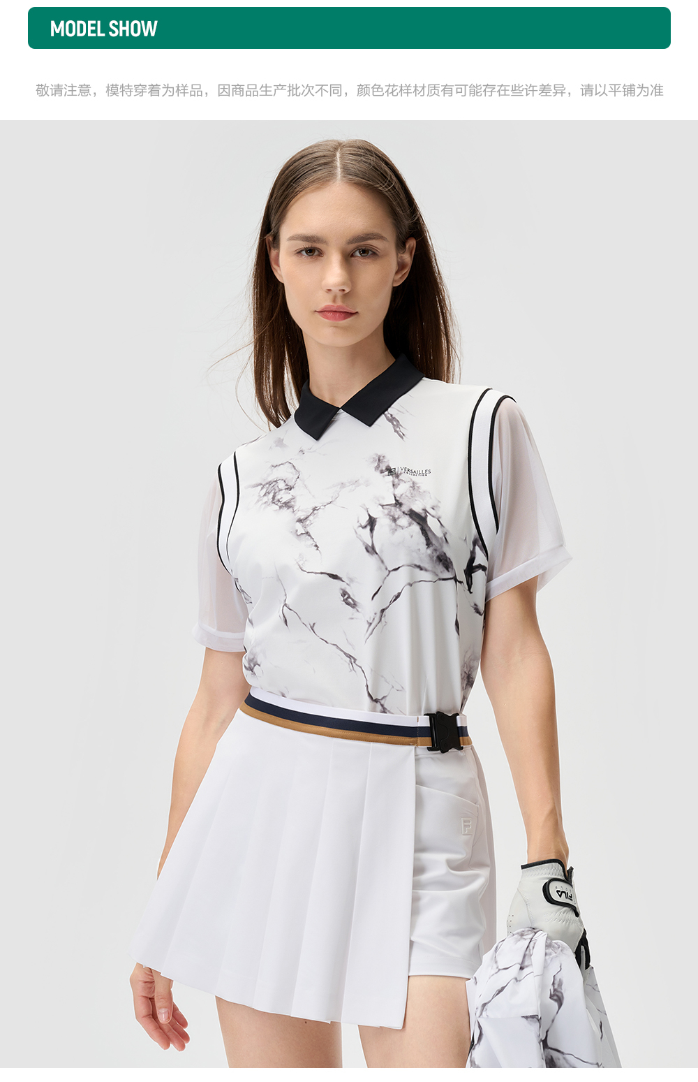 FILA CORE ATHLETICS GOLF2 Women Short Sleeve Polo (Full Print)