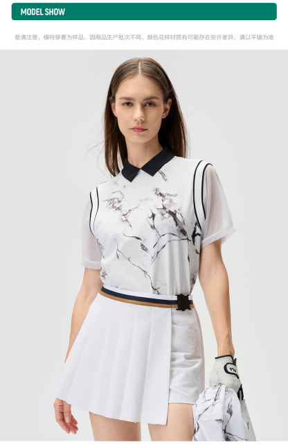 FILA CORE ATHLETICS GOLF2 Women Short Sleeve Polo (Full Print)