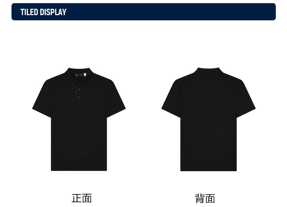 FILA CORE LIFESTYLE BLUE Men Short Sleeve Polo (Black / Blue)