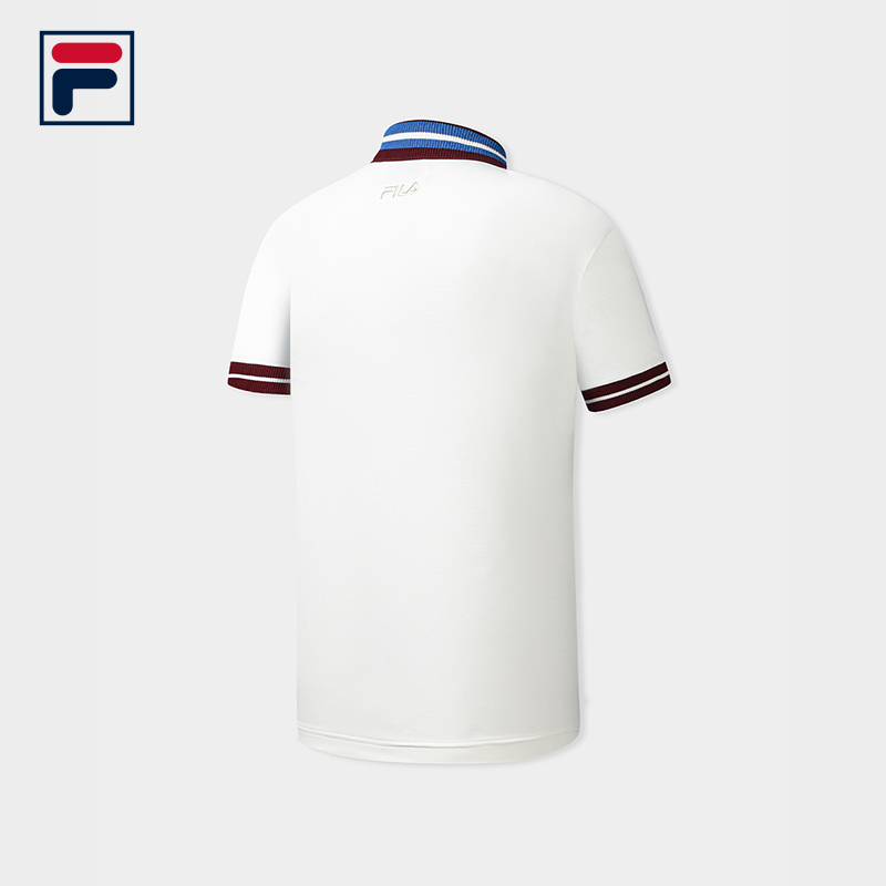 FILA ATHLETICS Men Knitted Short Sleeve Polo Shirt