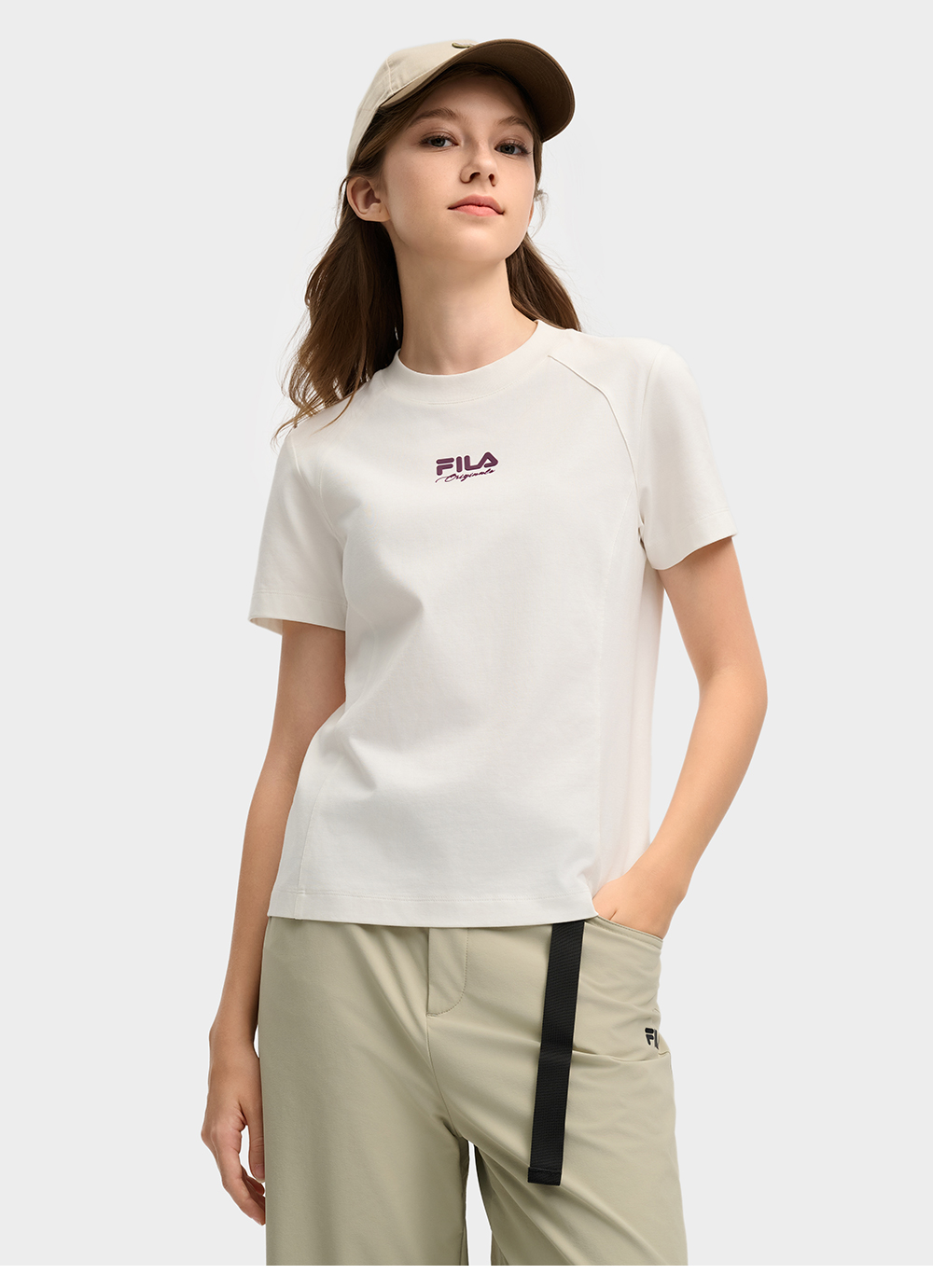FILA CORE LIFESTYLE ORIGINALE VANGUARD EXPLORATION Women Short Sleeves T-Shirt (Black / White)