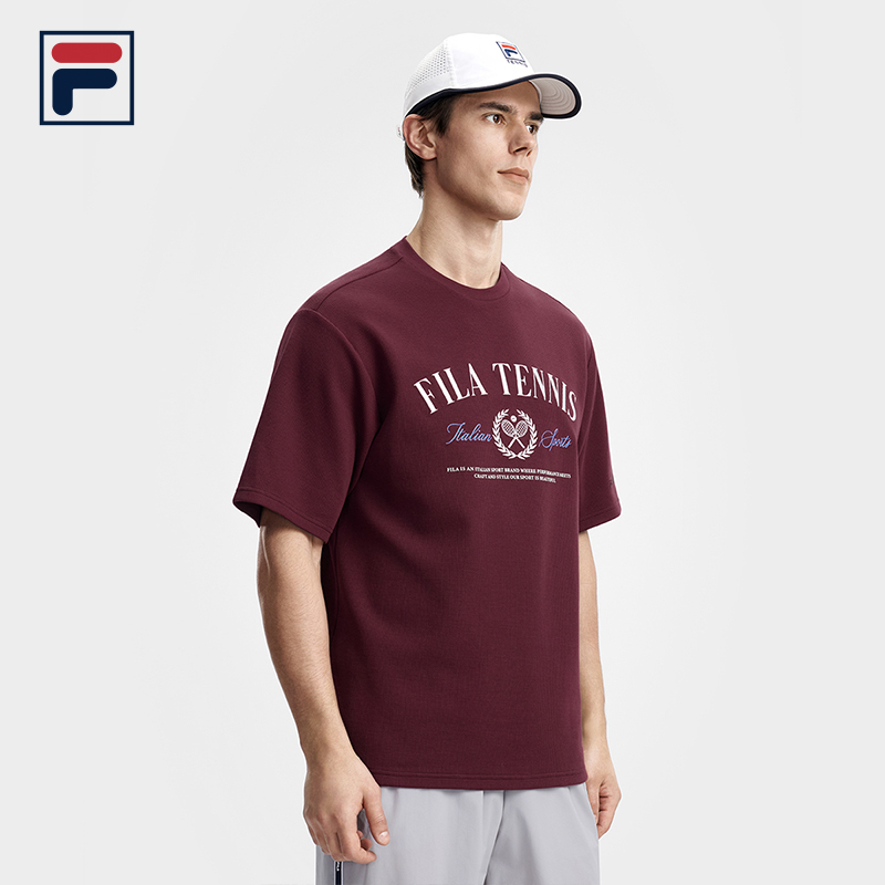 FILA ATHLETICS Men Knitted Short Sleeve Top