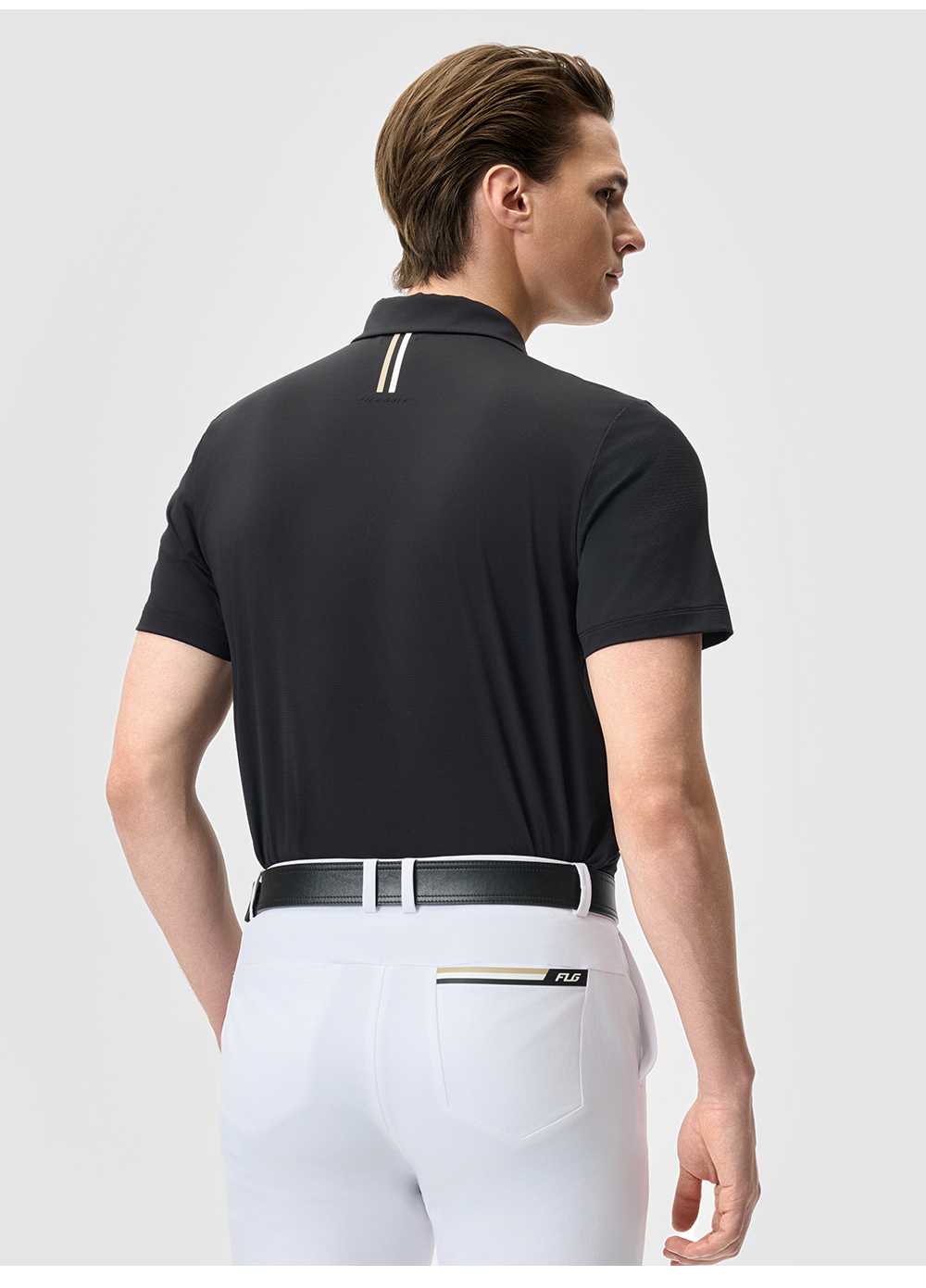 FILA CORE ATHLETICS GOLF STATELY FLORAL Men Polo T-shirt (Black / Light Khaki / White)