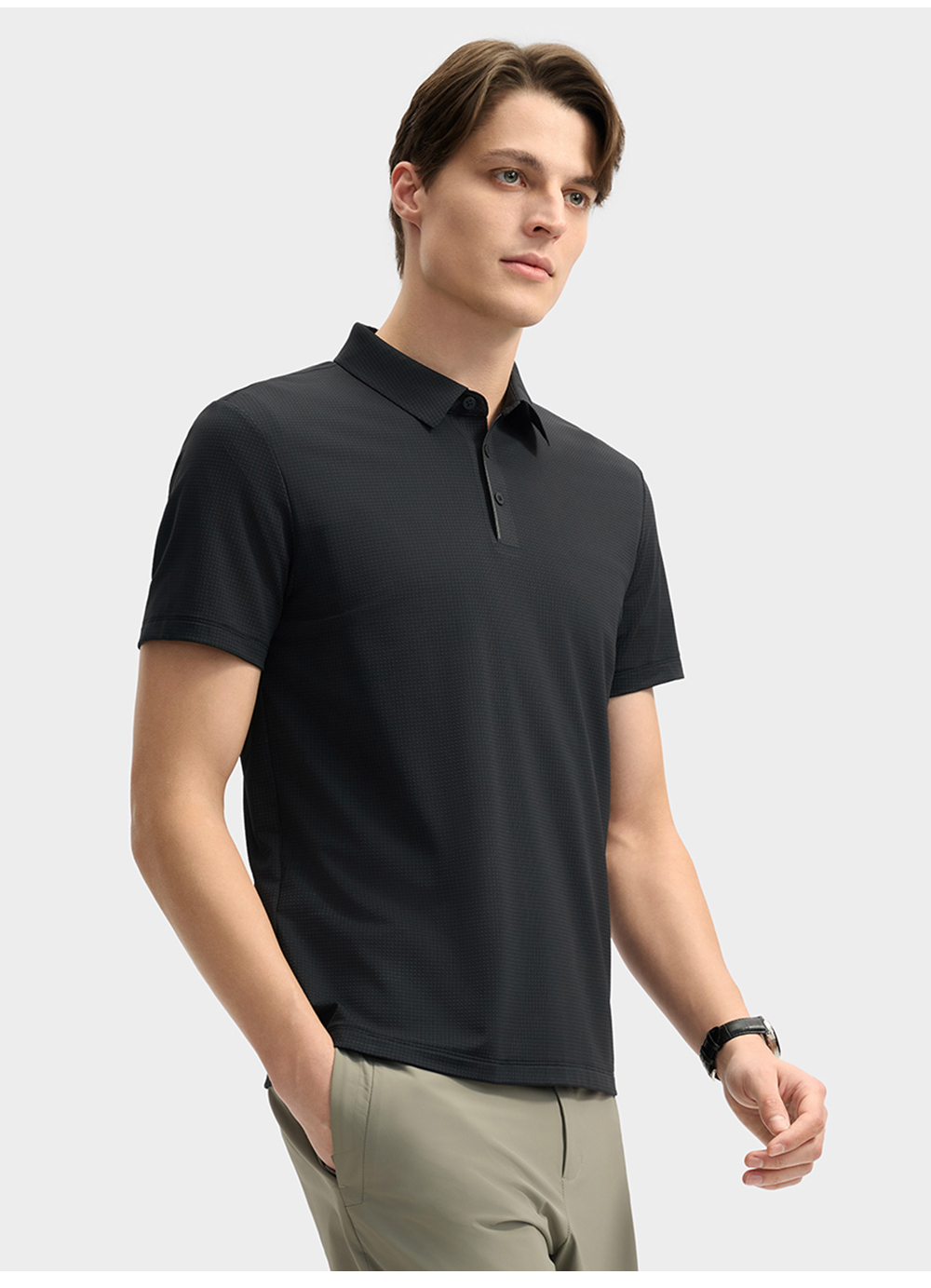 FILA CORE LIFESTYLE BLUE SPORTY & LUXURIOUS MAXI YACHT, PORTO CERVO Men Polo T-shirt (Black / Navy)