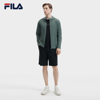 FILA CORE WHITE LINE BLUE Men Woven Top in Green