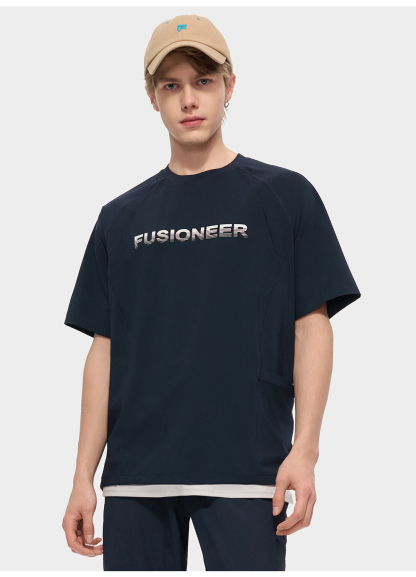 FILA FUSION  FUSION LIFE FUSIONEER DOWNTOWN DRIFT Men Short Sleeve T-shirt (Blue / Green)