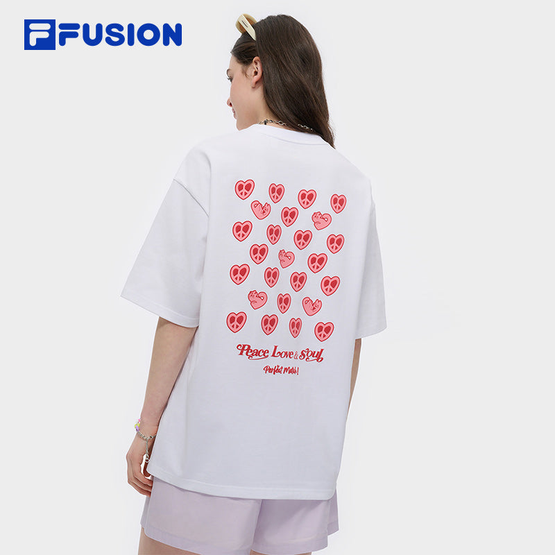 FILA FUSION INLINE FOB GRAPHIC TEES Unisex Short Sleeves T-Shirt (Black / White)
