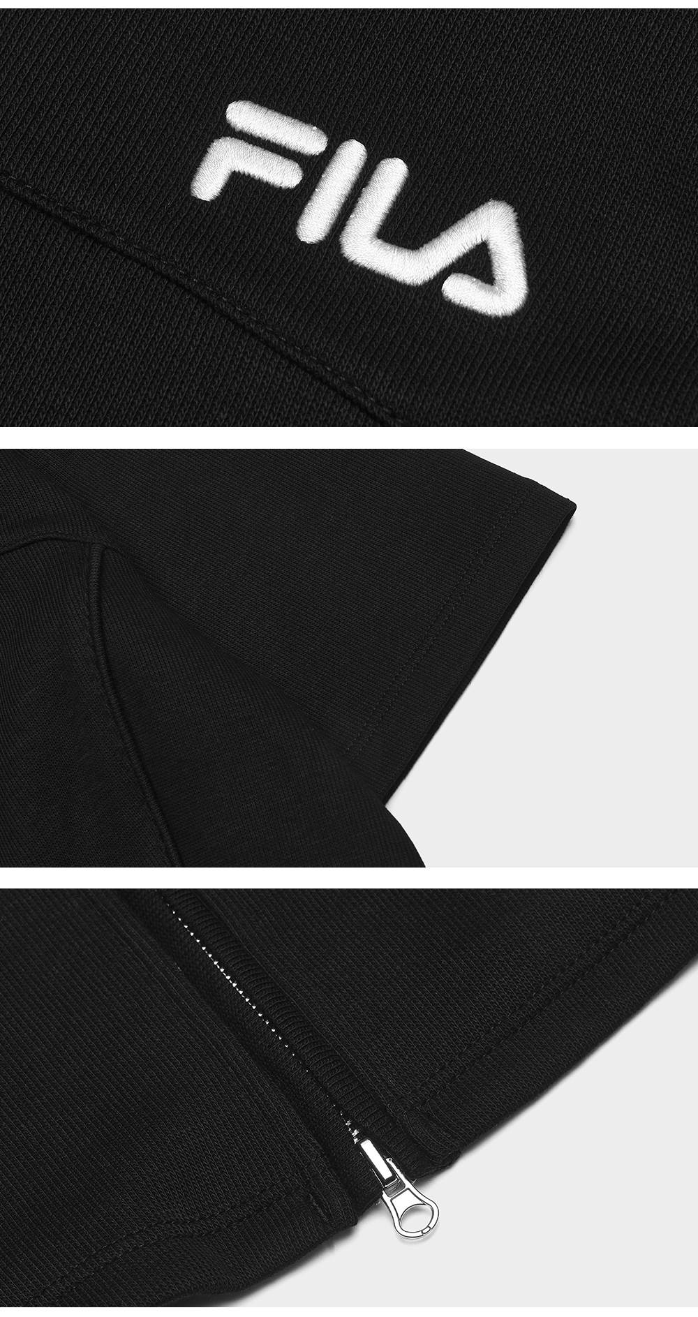 FILA CORE LIFESTYLE ORIGINALE SUMMER QUEST Women Knitted Short Sleeve Top (Black / White)