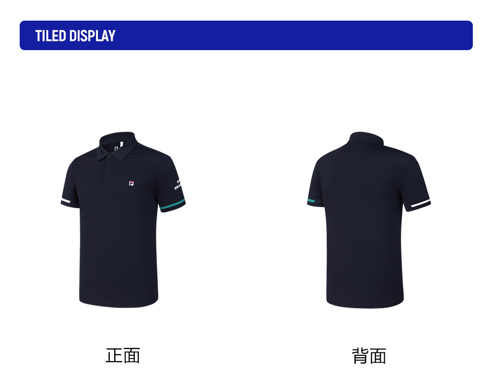 FILA CORE ATHLETICS TENNIS PREPPY NOSTALGIA Men Short Sleeve Polo (Navy)