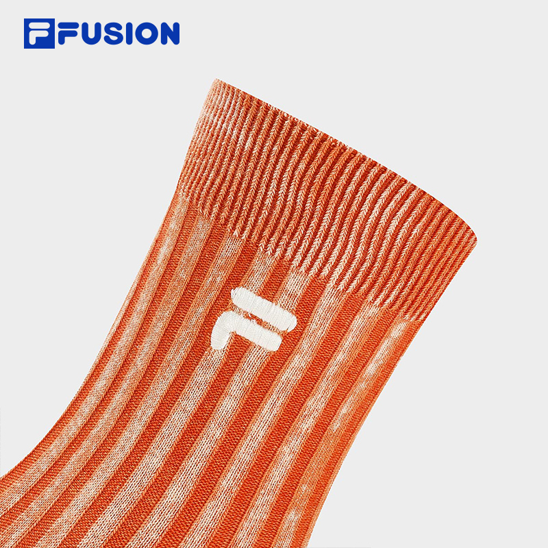 FILA FUSION INLINE Unisex Mid-Length Socks in Orange